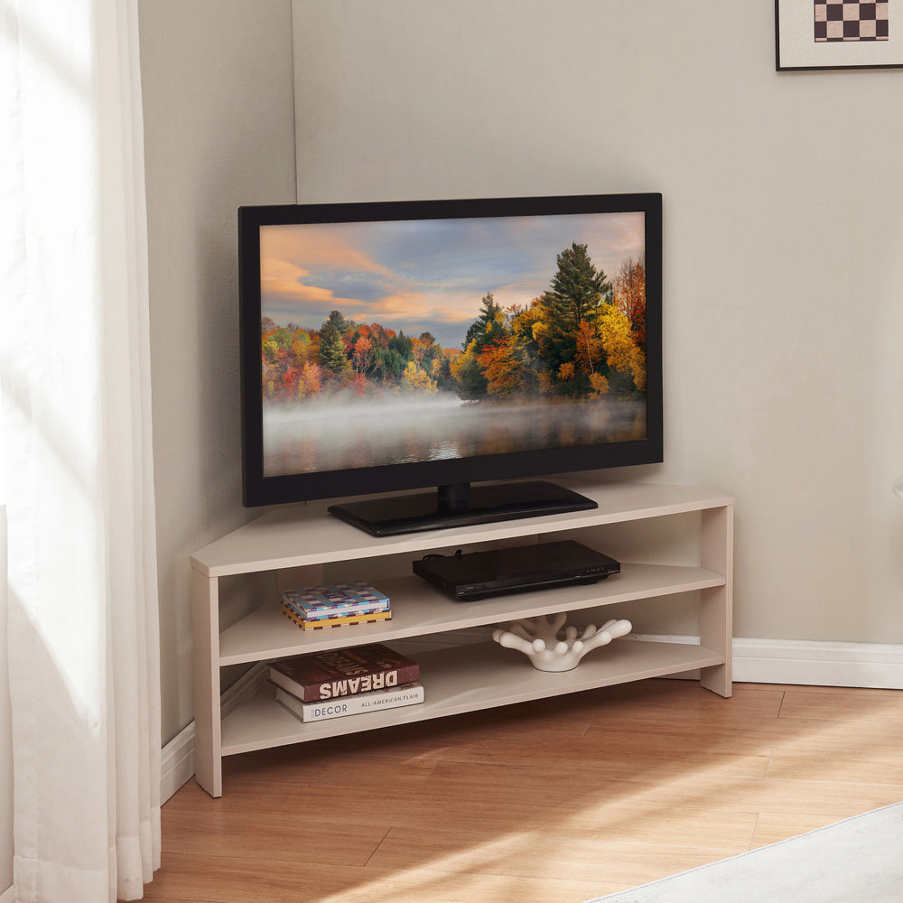Mobile Porta TV Berg con 2 Ripiani Espositore Angolare 110 x 36 x 42 cm - [en.casa]