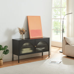 Mobile TV Karlskrona 115x35x64 cm nero, opaco [en.casa] - premiumXL