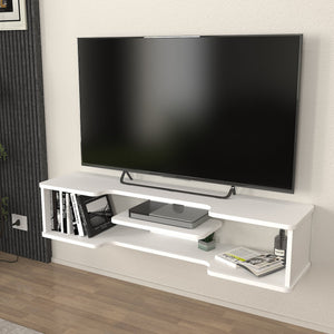 Mobile TV sospeso Yrela 120x30x26 cm bianco [en.casa] - premiumXL