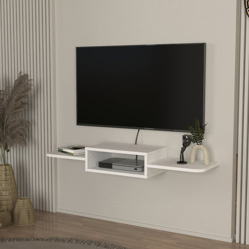 Mobile TV - pensile Tar 115x30x16 cm bianco [en.casa] - premiumXL