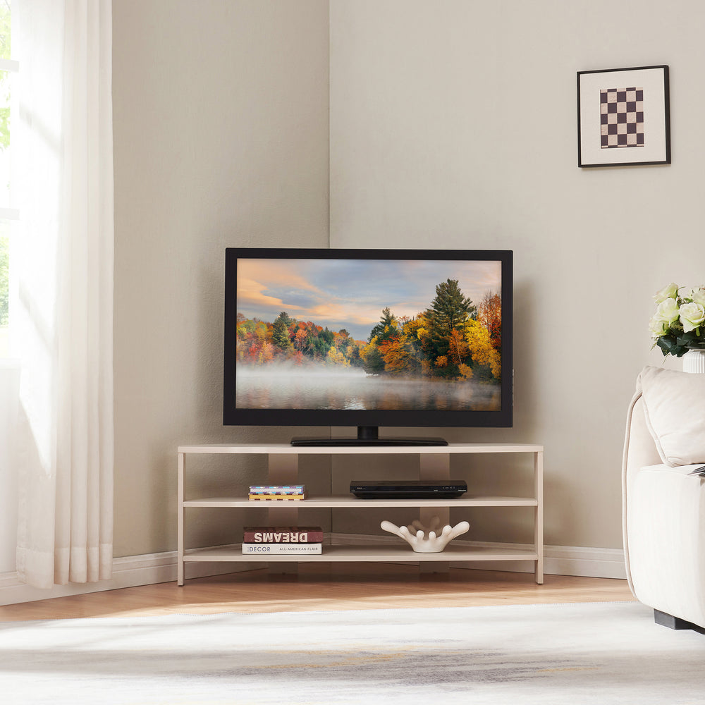 Mobile Porta TV Berg con 2 Ripiani Espositore Angolare 110 x 36 x 42 cm - [en.casa]