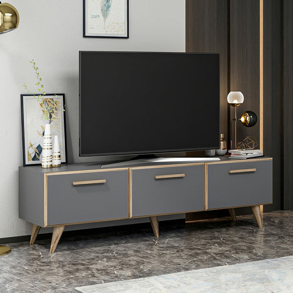 Mobile Porta TV 'Brønderslev' Armadietto Basso a 3 Ante a Ribalta - Vari colori [en.casa]