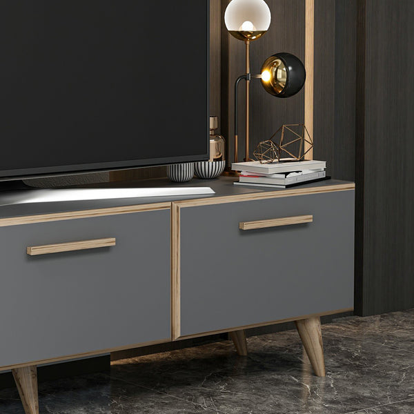 Mobile Porta TV 'Brønderslev' Armadietto Basso a 3 Ante a Ribalta - Vari colori [en.casa]