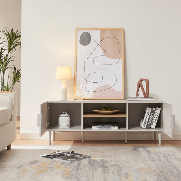 Meuble TV Starvili avec 2 portes 120 x 40 x 45 cm [en.casa] 