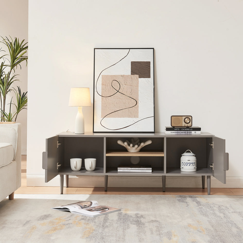 Mobile TV Starvili con Ante e Scomparti Aperti 120x40x45 cm [en.casa]