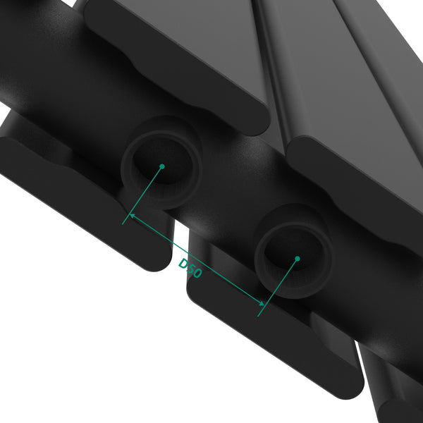 Designheizkörper Nore Schwarz 180x30cm Doppellagig 1122W [neu.haus]