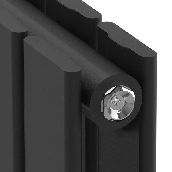 Designheizkörper Nore Schwarz 180x30cm Doppellagig 1122W [neu.haus]