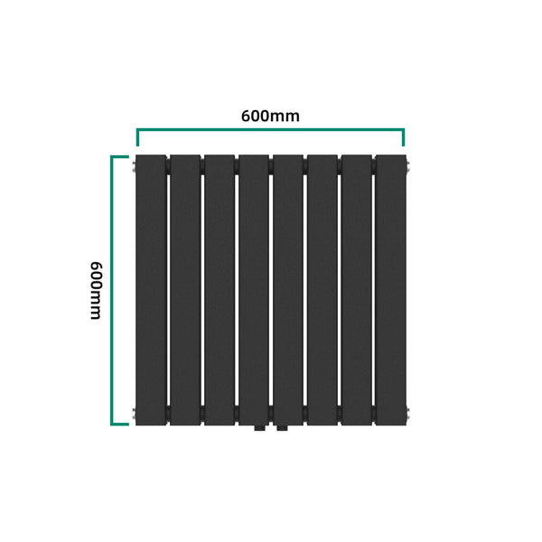 Radiateur à panneau plat Nore 459 W acier 60 x 60 cm noir [neu.haus]