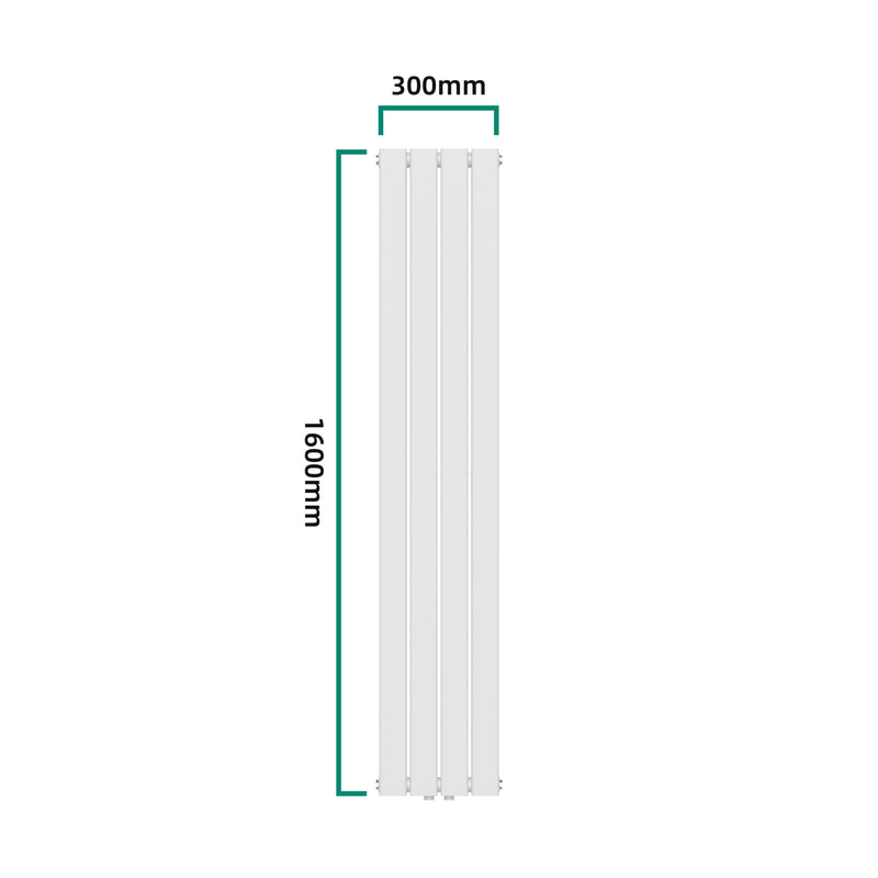 Croquis coté Radiateur à panneaux double Nore 1006 W acier 160 x 30 cm blanc [neu.haus]