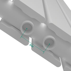 Termosifone Nore ad Acqua Calda Pannello Doppio con Elementi Piatti 180 x 30 cm Bianco [neu.haus] 