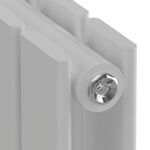 Termosifone Nore ad Acqua Calda Pannello Doppio con Elementi Piatti 180 x 30 cm Bianco [neu.haus] 