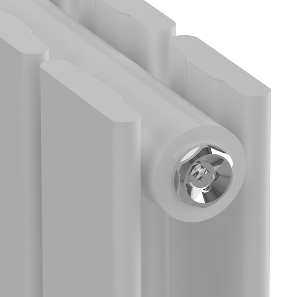 Termosifone Nore ad Acqua Calda Pannello Doppio con Elementi Piatti 180 x 30 cm Bianco [neu.haus] 