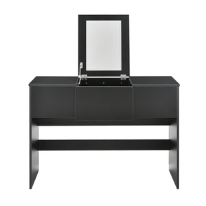 Tavolo da Trucco con Specchio Integrato 72 x 100 x 48cm Tavolo da Toeletta con Scomparto Portaoggetti  Tavolo Cosmetico con Sgabello