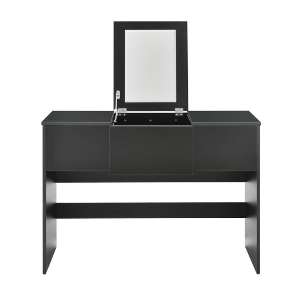 Tavolo da Trucco con Specchio Integrato 72 x 100 x 48cm Tavolo da Toeletta con Scomparto Portaoggetti  Tavolo Cosmetico con Sgabello