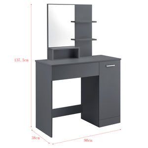 Coiffeuse Design avec Miroir Krugersdorp 138 x 90 x 38 cm [en.casa]
