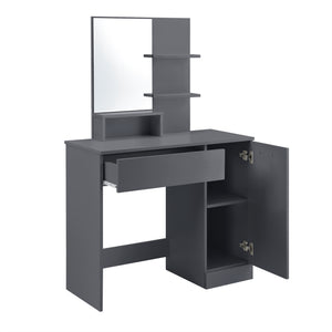 Coiffeuse Design avec Miroir Krugersdorp 138 x 90 x 38 cm [en.casa]