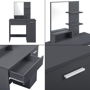Coiffeuse Design avec Miroir Krugersdorp 138 x 90 x 38 cm [en.casa]