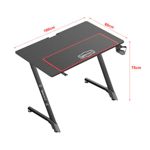 Gaming Tisch Oakland Schwarz in versch. Größen [pro.tec]