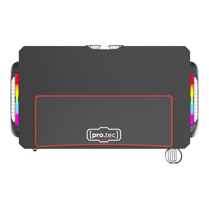 Gaming Tisch Stockton mit RGB LED Beleuchtung Schwarz in versch. Größen [pro.tec]