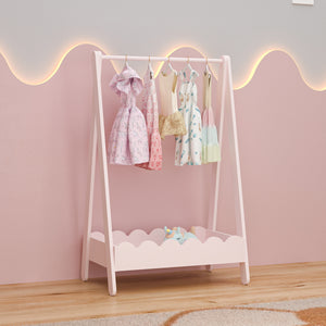 Portemanteau pour enfants Vestnes 99 x 66 x 38 cm rose [en.casa]