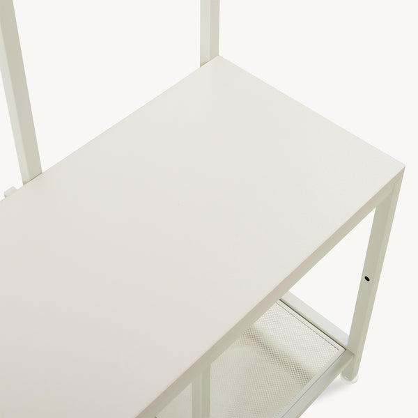 Garderobenständer Napinerg mit Spiegel und Schuhregal 185x98x34 cm [en.casa]