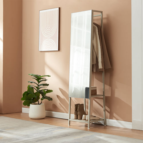 Specchio da Terra Klilbojle con Appendiabiti 160 x 40 x 35 cm [en.casa] 