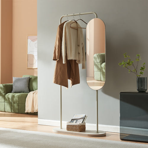 Portemanteau sur pied avec miroir Vamn 167 x 80 x 35 cm [en.casa]
