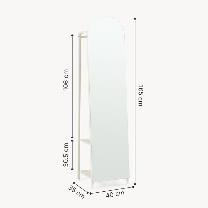 Croquis coté Miroir penderie Frenraby 165 x 40 x 35 cm [en.casa]