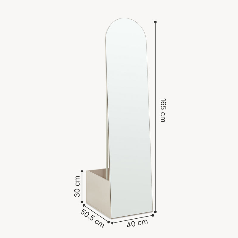 Croquis coté Miroir porte-manteau Kuonta 165 x 40 x 51 cm [en.casa]