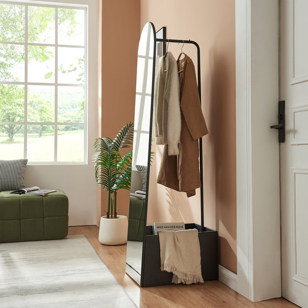 Garderobenspiegel 2-in-1 Kuonta 165x40x51 cm [en.casa]