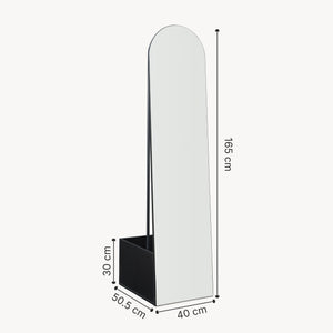 Garderobenspiegel 2-in-1 Kuonta 165x40x51 cm [en.casa]