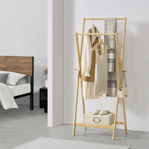 Appendiabiti Keitele 150 x 60 x 42 cm bambù naturale [en.casa] - premiumXL