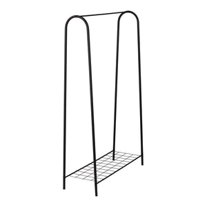 Stand Appendiabiti 'Hvorslev' Organizzatore con Barra Porta Abiti e 1-2 Ripiani Allestimento per Guardaroba Teatro Negozio di Abbigliamento - Struttura in Metallo [en.casa] 