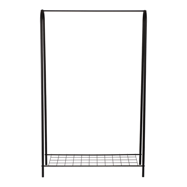 Stand Appendiabiti 'Hvorslev' Organizzatore con Barra Porta Abiti e 1-2 Ripiani Allestimento per Guardaroba Teatro Negozio di Abbigliamento - Struttura in Metallo [en.casa] 