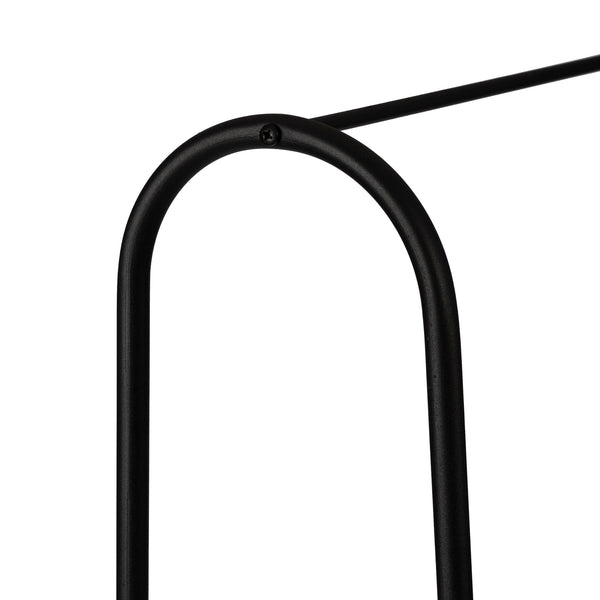 Stand Appendiabiti 'Hvorslev' Organizzatore con Barra Porta Abiti e 1-2 Ripiani Allestimento per Guardaroba Teatro Negozio di Abbigliamento - Struttura in Metallo [en.casa] 