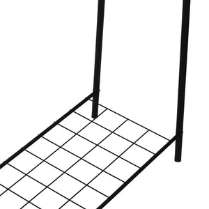 Stand Appendiabiti 'Hvorslev' Organizzatore con Barra Porta Abiti e 1-2 Ripiani Allestimento per Guardaroba Teatro Negozio di Abbigliamento - Struttura in Metallo [en.casa] 