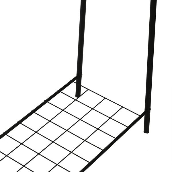 Stand Appendiabiti 'Hvorslev' Organizzatore con Barra Porta Abiti e 1-2 Ripiani Allestimento per Guardaroba Teatro Negozio di Abbigliamento - Struttura in Metallo [en.casa] 