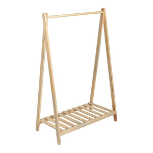 Stand Appendiabiti 'Ledøje' Organizzatore Guardaroba con Barra Porta Abiti e Ripiano Struttura in Legno di Pino [en.casa]