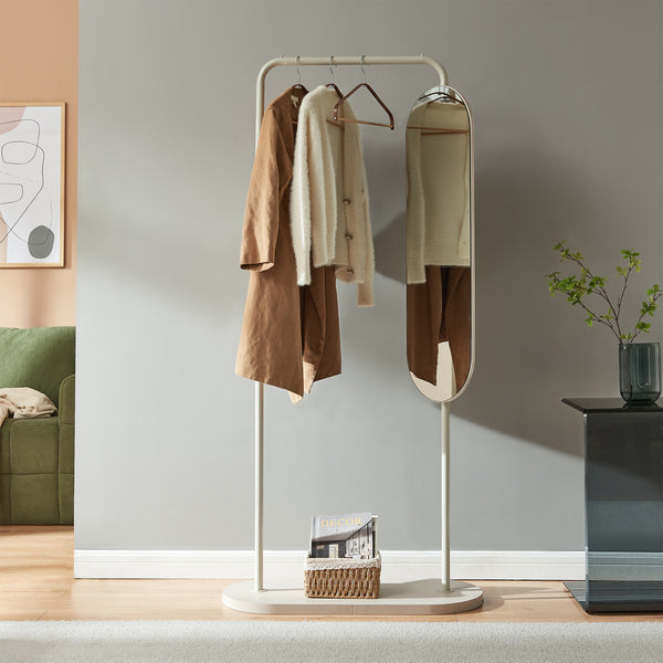 Portemanteau sur pied avec miroir Vamn 167 x 80 x 35 cm [en.casa]