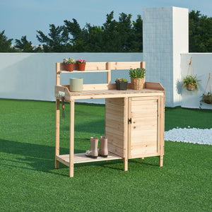 Table de rempotage Alessano 110 x 107 x 46 cm sapin casa.pro