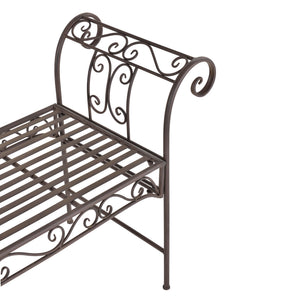 Banc de Jardin Vintage Cossila Extérieur Métal 70x147x46cm couleurs différentes [en.casa]