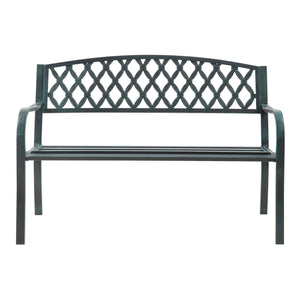 Banc de jardin Opsasar 127 x 53,5 x 88 cm acier casa.pro