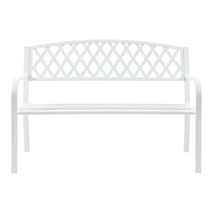Banc de jardin Opsasar 127 x 53,5 x 88 cm acier casa.pro