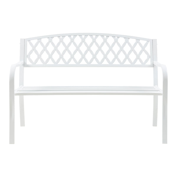 Banc de jardin Opsasar 127 x 53,5 x 88 cm acier casa.pro