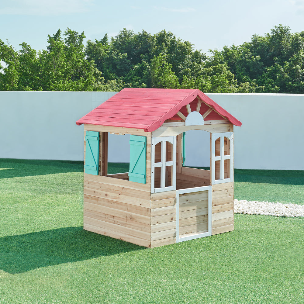Cabane de jeu d'extérieur Lulä 130 x 115 x 101 cm bois de sapin casa.pro