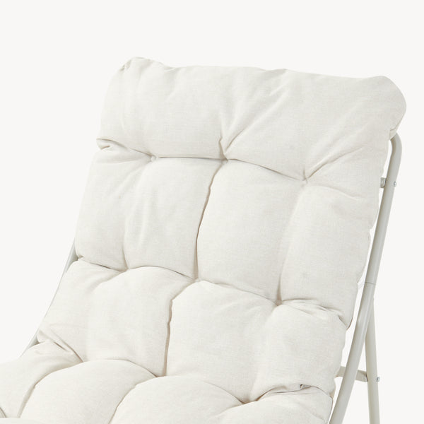Set Malmö di 2 Mobili da Giardino Poltrona e Poggiapiedi con Cuscino casa.pro