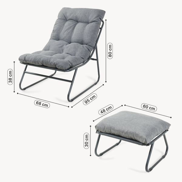 Salon de jardin Malmö 2 pièces [casa.pro]