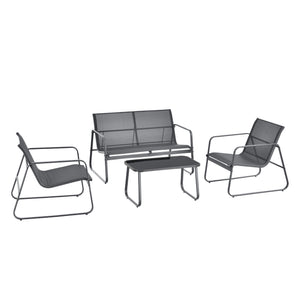 Ensemble de meubles de jardin 4 pièces Anzi acier casa.pro