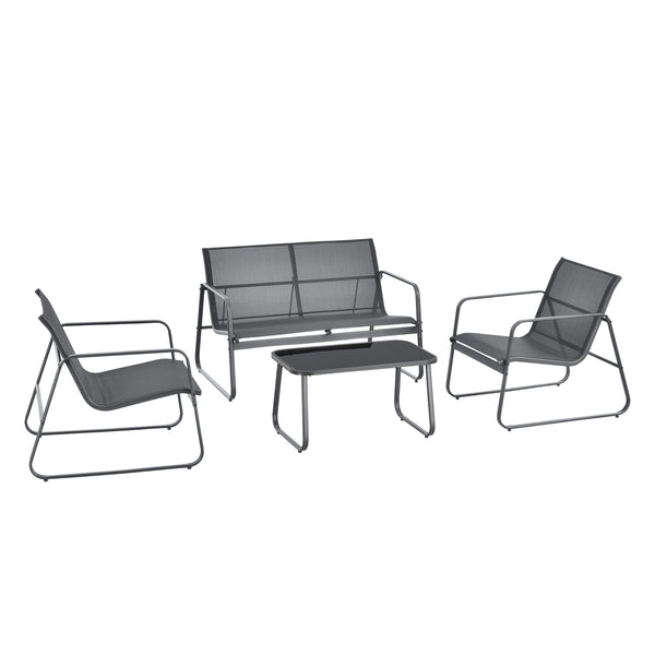Ensemble de meubles de jardin 4 pièces Anzi acier casa.pro