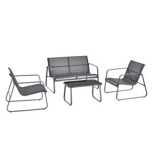 Ensemble de meubles de jardin 4 pièces Anzi acier casa.pro
